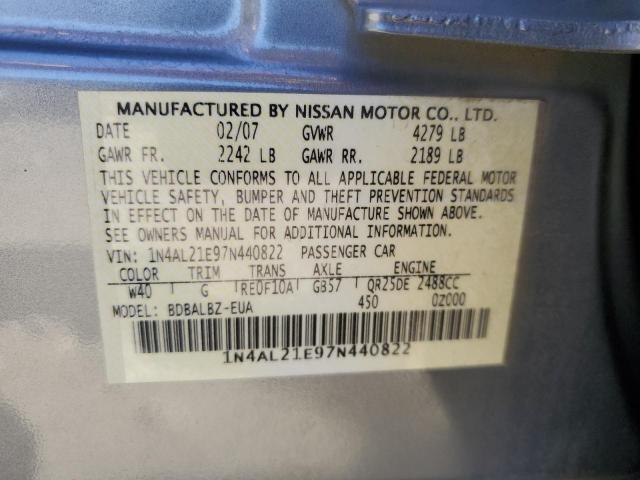 Photo 11 VIN: 1N4AL21E97N440822 - NISSAN ALTIMA 2.5 