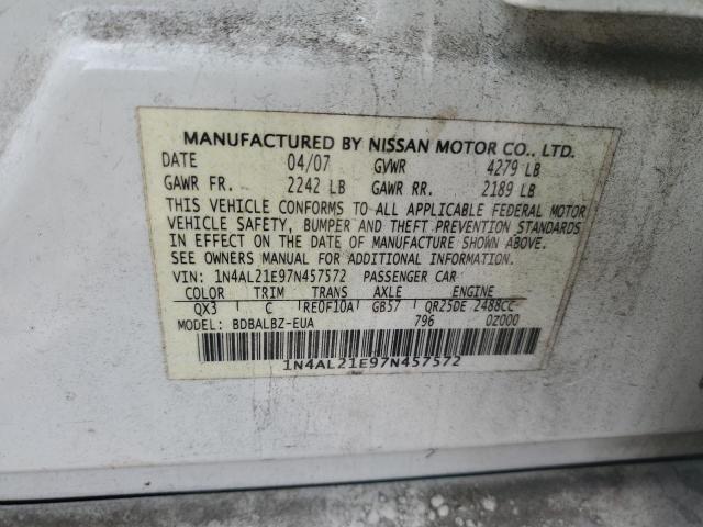 Photo 11 VIN: 1N4AL21E97N457572 - NISSAN ALTIMA 2.5 