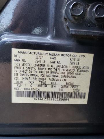 Photo 12 VIN: 1N4AL21E98C180094 - NISSAN ALTIMA 