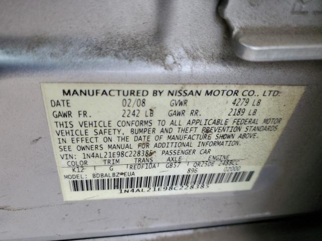 Photo 11 VIN: 1N4AL21E98C228385 - NISSAN ALTIMA 