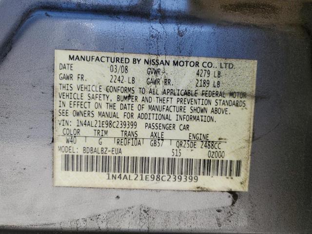 Photo 11 VIN: 1N4AL21E98C239399 - NISSAN ALTIMA 