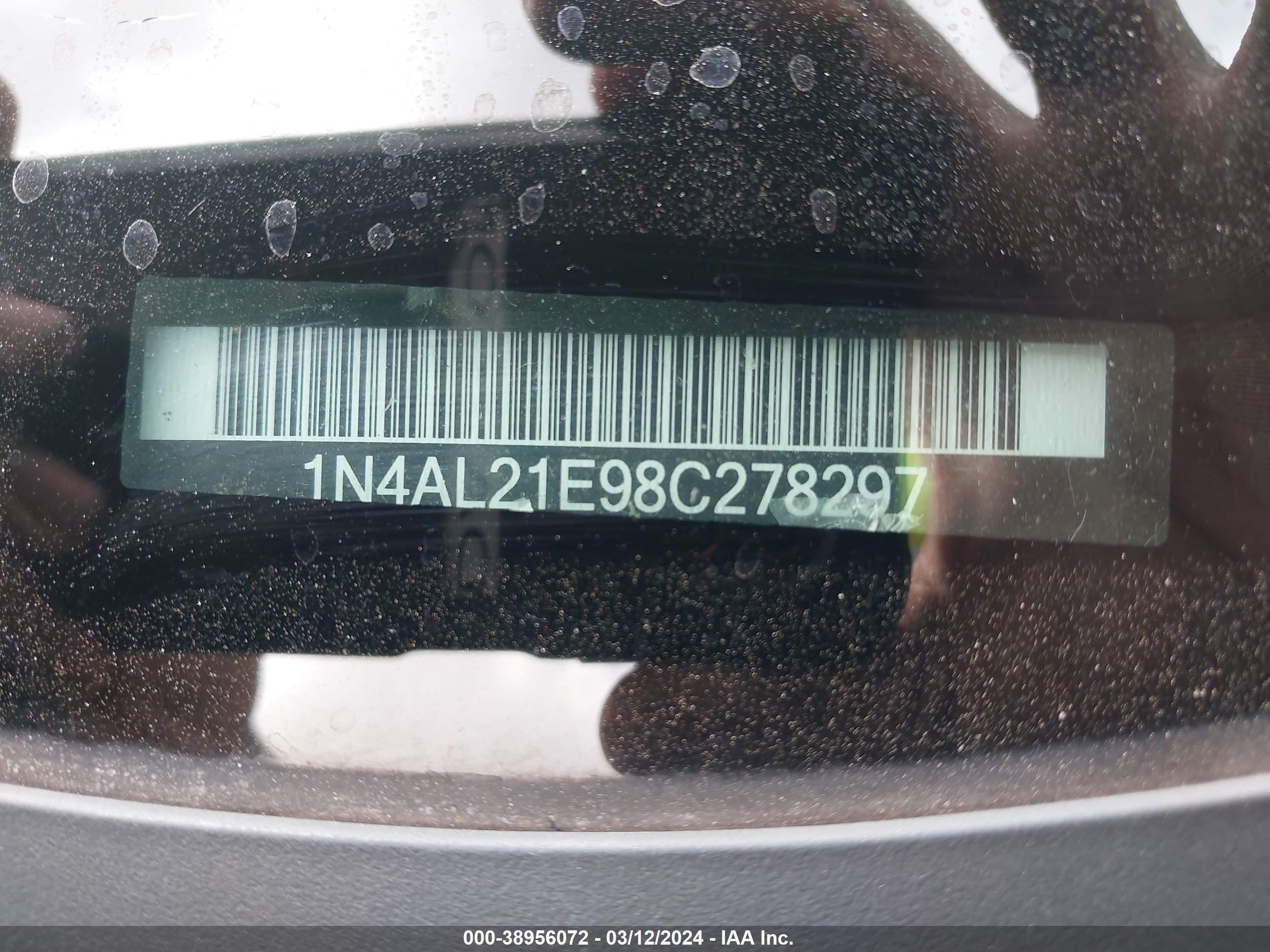 Photo 8 VIN: 1N4AL21E98C278297 - NISSAN ALTIMA 