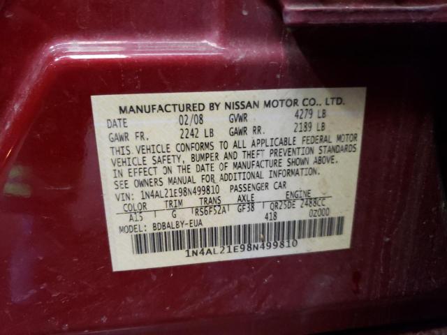 Photo 11 VIN: 1N4AL21E98N499810 - NISSAN ALTIMA 2.5 