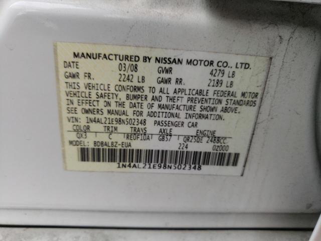 Photo 11 VIN: 1N4AL21E98N502348 - NISSAN ALTIMA 