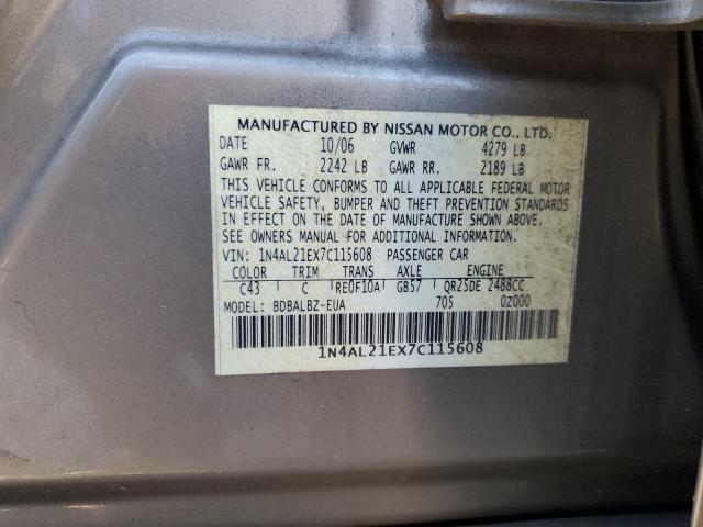 Photo 11 VIN: 1N4AL21EX7C115608 - NISSAN ALTIMA 2.5 