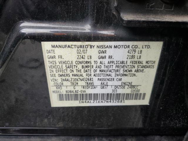 Photo 11 VIN: 1N4AL21EX7N432681 - NISSAN ALTIMA 