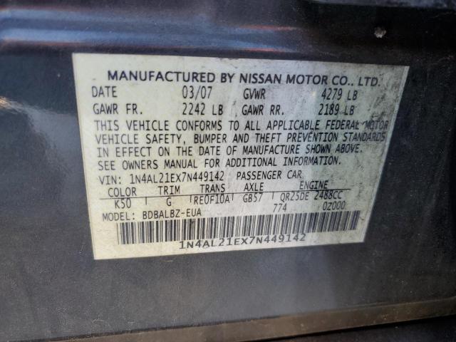 Photo 11 VIN: 1N4AL21EX7N449142 - NISSAN ALTIMA 2.5 