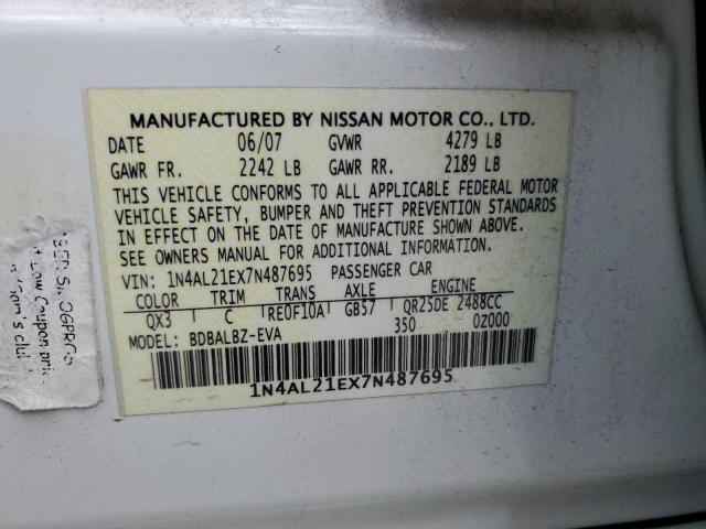 Photo 12 VIN: 1N4AL21EX7N487695 - NISSAN ALTIMA 