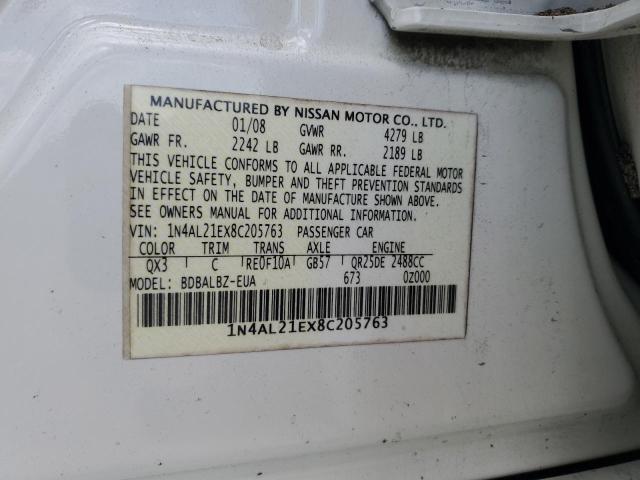 Photo 11 VIN: 1N4AL21EX8C205763 - NISSAN ALTIMA 