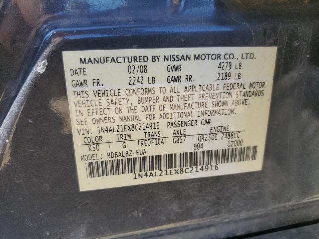 Photo 12 VIN: 1N4AL21EX8C214916 - NISSAN ALTIMA 