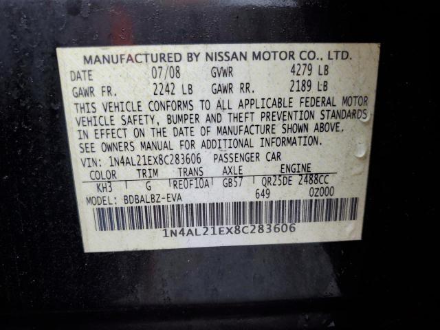 Photo 12 VIN: 1N4AL21EX8C283606 - NISSAN ALTIMA 