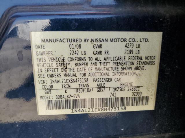 Photo 12 VIN: 1N4AL21EX8N475158 - NISSAN ALTIMA 