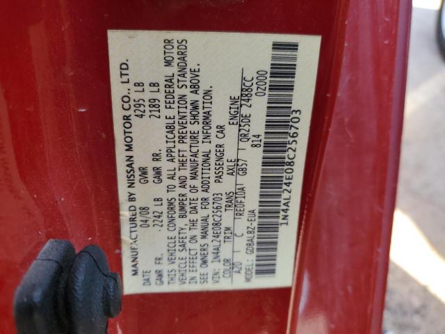 Photo 12 VIN: 1N4AL24E08C256703 - NISSAN ALTIMA 