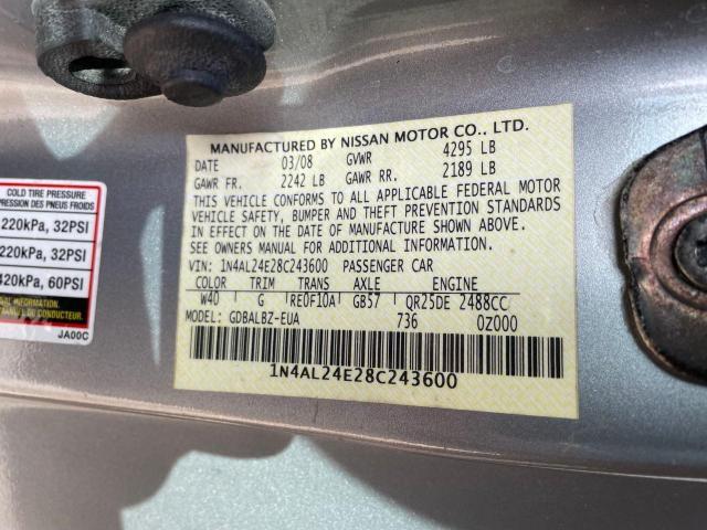 Photo 9 VIN: 1N4AL24E28C243600 - NISSAN ALTIMA 