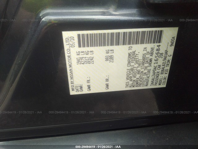 Photo 8 VIN: 1N4AL2AP0AC165684 - NISSAN ALTIMA 