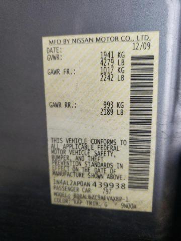 Photo 9 VIN: 1N4AL2AP0AN439938 - NISSAN ALTIMA BAS 