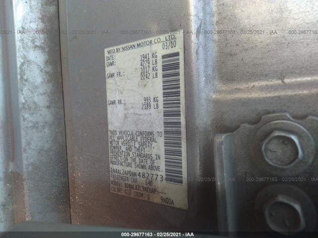 Photo 8 VIN: 1N4AL2AP0AN482773 - NISSAN ALTIMA 