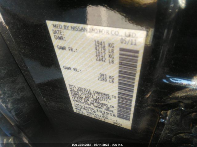 Photo 8 VIN: 1N4AL2AP0BC183958 - NISSAN ALTIMA 