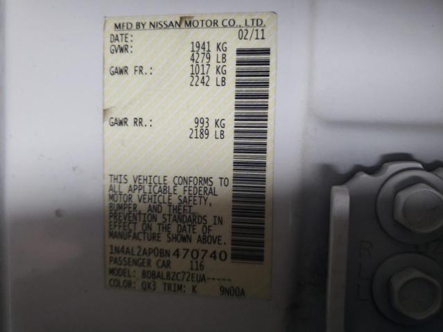 Photo 11 VIN: 1N4AL2AP0BN470740 - NISSAN ALTIMA BAS 