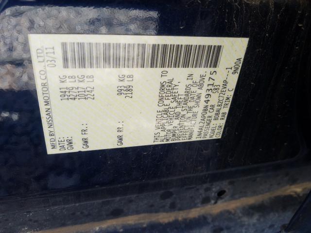 Photo 9 VIN: 1N4AL2AP0BN493175 - NISSAN ALTIMA BAS 