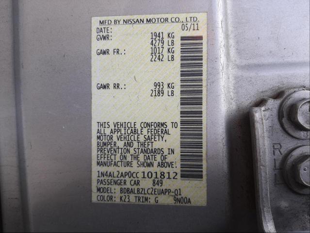 Photo 9 VIN: 1N4AL2AP0CC101812 - NISSAN ALTIMA BAS 