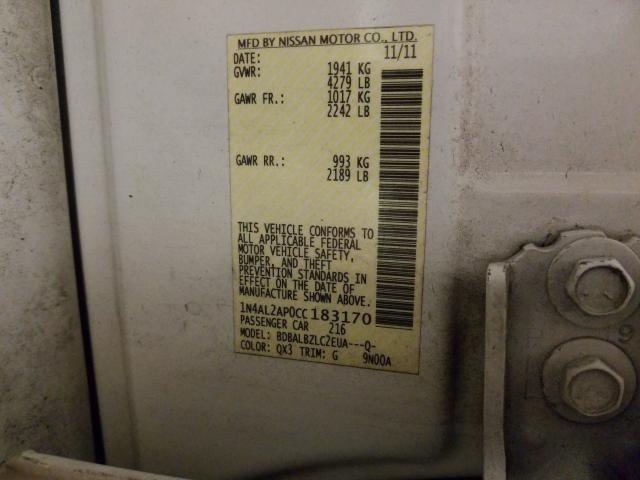 Photo 9 VIN: 1N4AL2AP0CC183170 - NISSAN ALTIMA BAS 