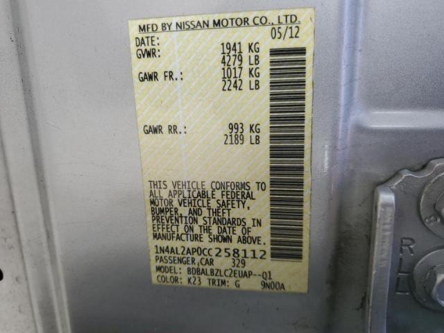 Photo 9 VIN: 1N4AL2AP0CC258112 - NISSAN ALTIMA BAS 