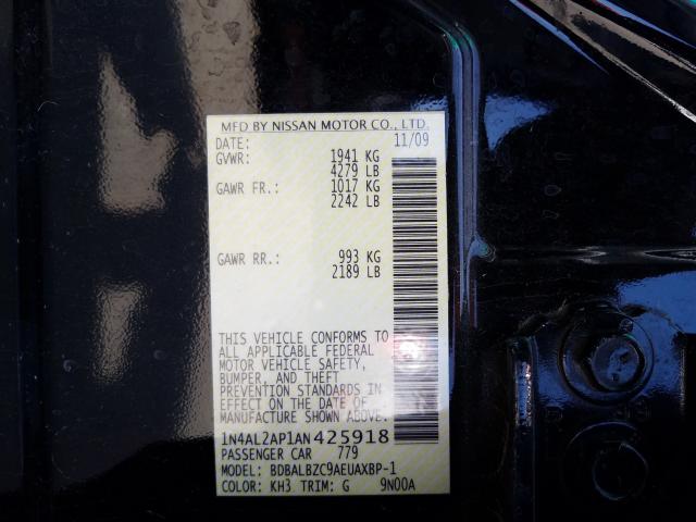 Photo 9 VIN: 1N4AL2AP1AN425918 - NISSAN ALTIMA BAS 