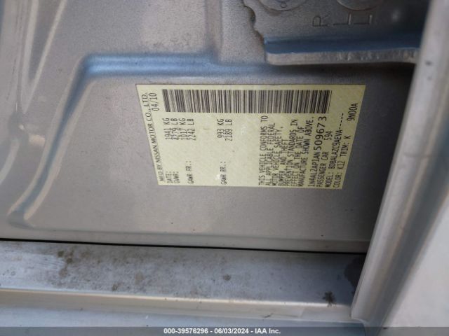 Photo 8 VIN: 1N4AL2AP1AN509673 - NISSAN ALTIMA 