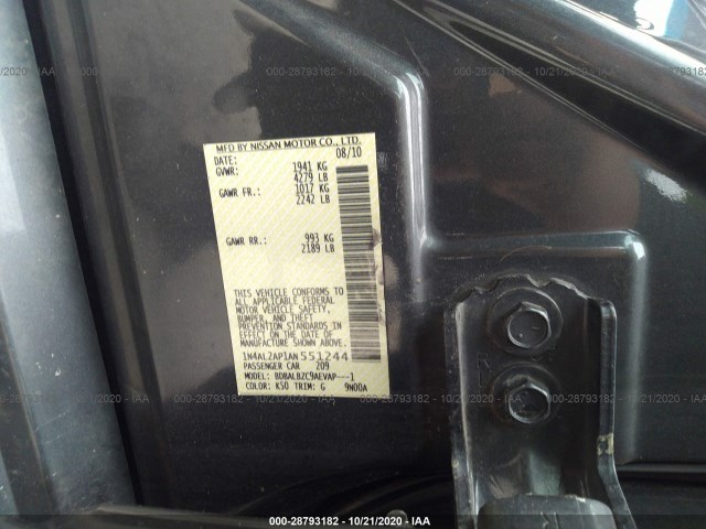 Photo 8 VIN: 1N4AL2AP1AN551244 - NISSAN ALTIMA 