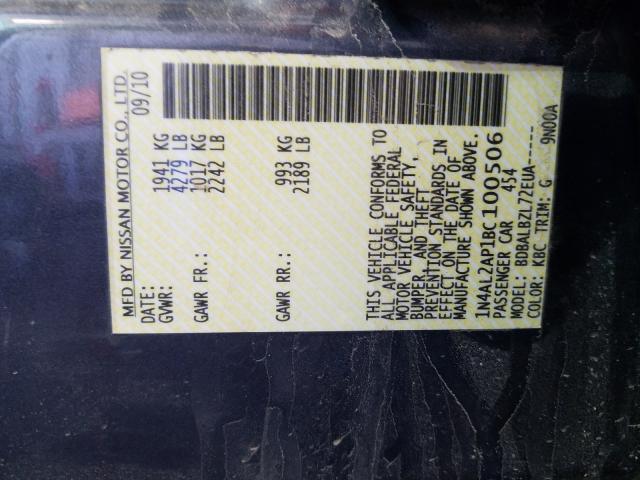 Photo 9 VIN: 1N4AL2AP1BC100506 - NISSAN ALTIMA BAS 