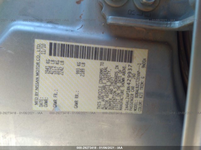 Photo 8 VIN: 1N4AL2AP1BN429937 - NISSAN ALTIMA 