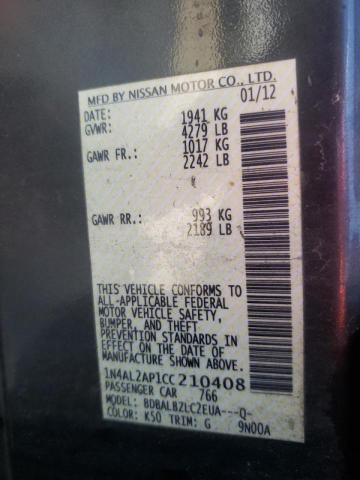 Photo 9 VIN: 1N4AL2AP1CC210408 - NISSAN ALTIMA BAS 