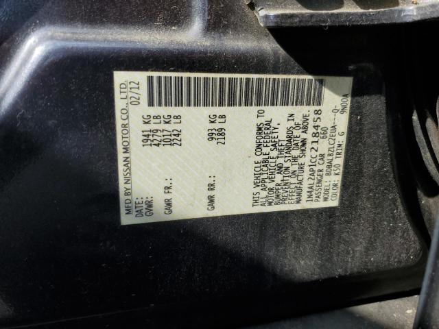 Photo 11 VIN: 1N4AL2AP1CC218458 - NISSAN ALTIMA BAS 