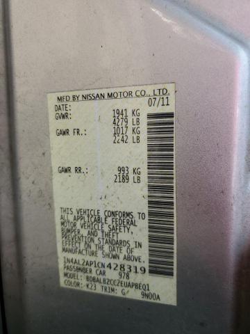 Photo 11 VIN: 1N4AL2AP1CN428319 - NISSAN ALTIMA 