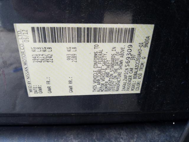 Photo 9 VIN: 1N4AL2AP1CN569309 - NISSAN ALTIMA BAS 