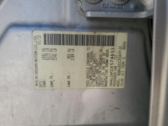 Photo 11 VIN: 1N4AL2AP1CN574655 - NISSAN ALTIMA BAS 