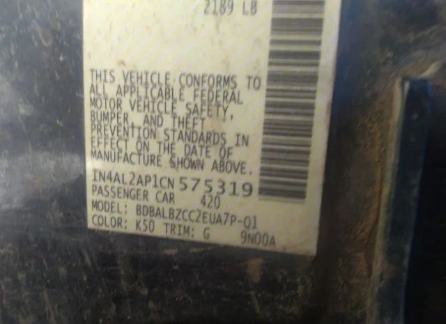 Photo 8 VIN: 1N4AL2AP1CN575319 - NISSAN ALTIMA 