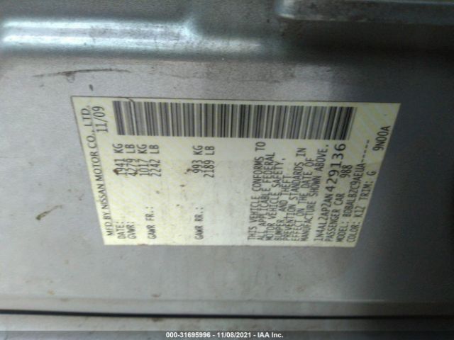 Photo 8 VIN: 1N4AL2AP2AN429136 - NISSAN ALTIMA 