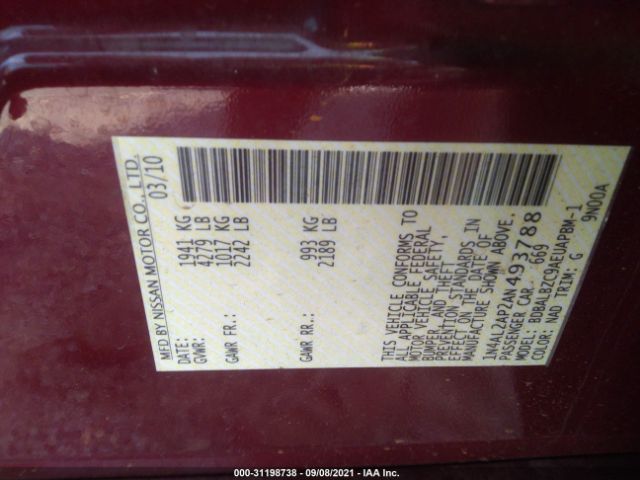 Photo 8 VIN: 1N4AL2AP2AN493788 - NISSAN ALTIMA 