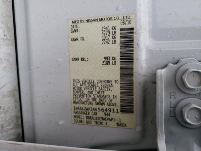 Photo 9 VIN: 1N4AL2AP2AN564911 - NISSAN ALTIMA BAS 