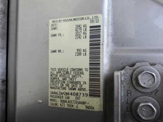 Photo 9 VIN: 1N4AL2AP2BN408739 - NISSAN ALTIMA BAS 