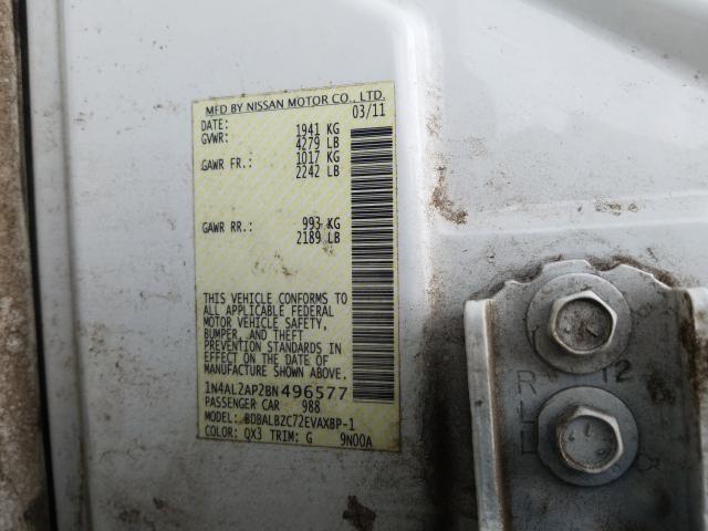 Photo 9 VIN: 1N4AL2AP2BN496577 - NISSAN ALTIMA BAS 