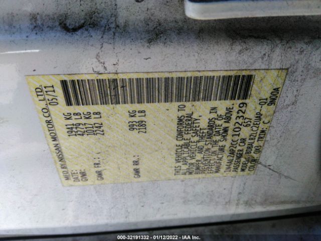 Photo 8 VIN: 1N4AL2AP2CC102329 - NISSAN ALTIMA 