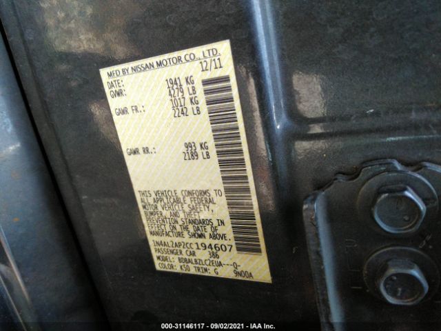 Photo 8 VIN: 1N4AL2AP2CC194607 - NISSAN ALTIMA 