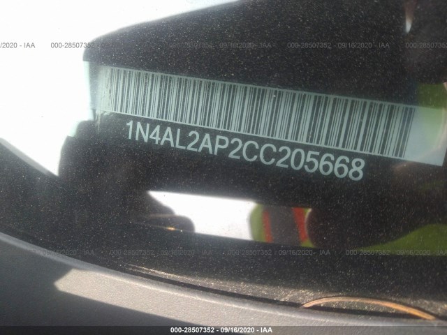 Photo 8 VIN: 1N4AL2AP2CC205668 - NISSAN ALTIMA 