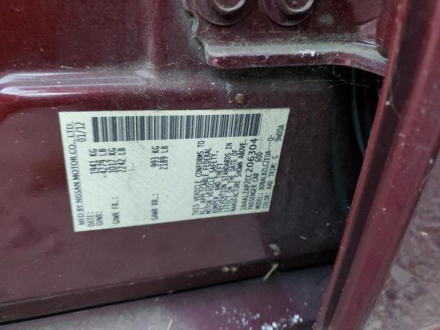 Photo 9 VIN: 1N4AL2AP2CC206304 - NISSAN ALTIMA BAS 