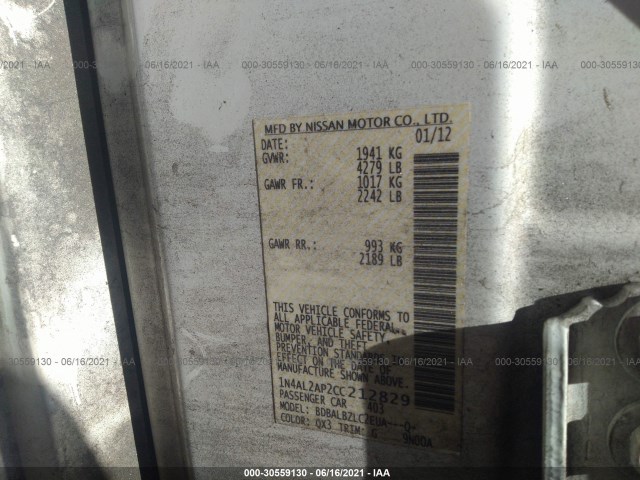 Photo 8 VIN: 1N4AL2AP2CC212829 - NISSAN ALTIMA 