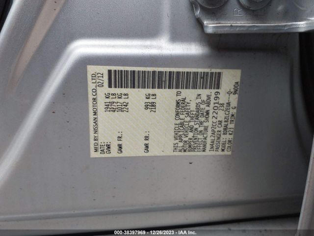 Photo 8 VIN: 1N4AL2AP2CC220199 - NISSAN ALTIMA 