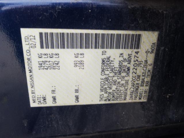 Photo 9 VIN: 1N4AL2AP2CC220574 - NISSAN ALTIMA BAS 